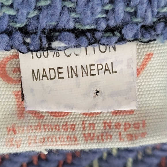 Gypsy Rose Hand Woven in Nepal Boho Fringe Vest Rare - Picture 2 of 7